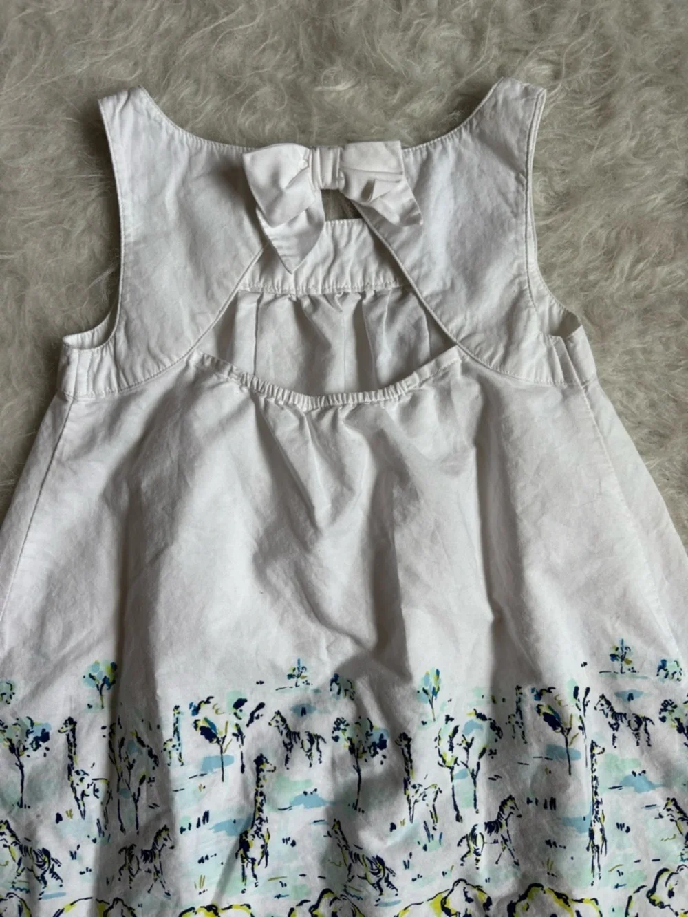 Gymboree Girls Watercolor Safari Print Summer Dress